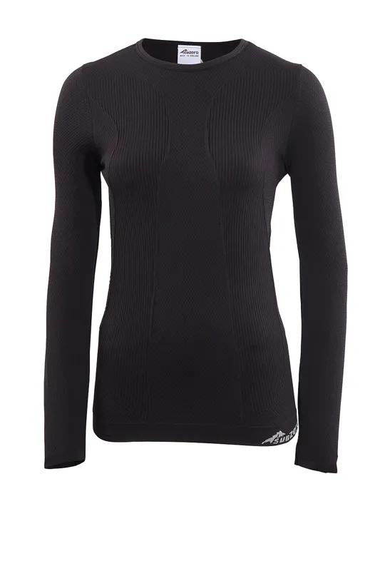 Black long-sleeve base-layer top illustrating base layer rental in El Chaltén
